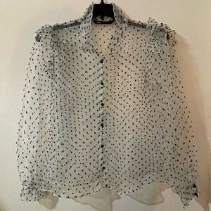 Sheer Polka Dot Blouse
